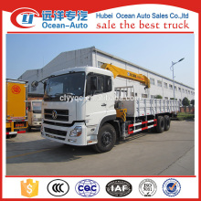 Dongfeng kinland 6x4 heavy duty 10 ton hydraulic truck with crane for sale
